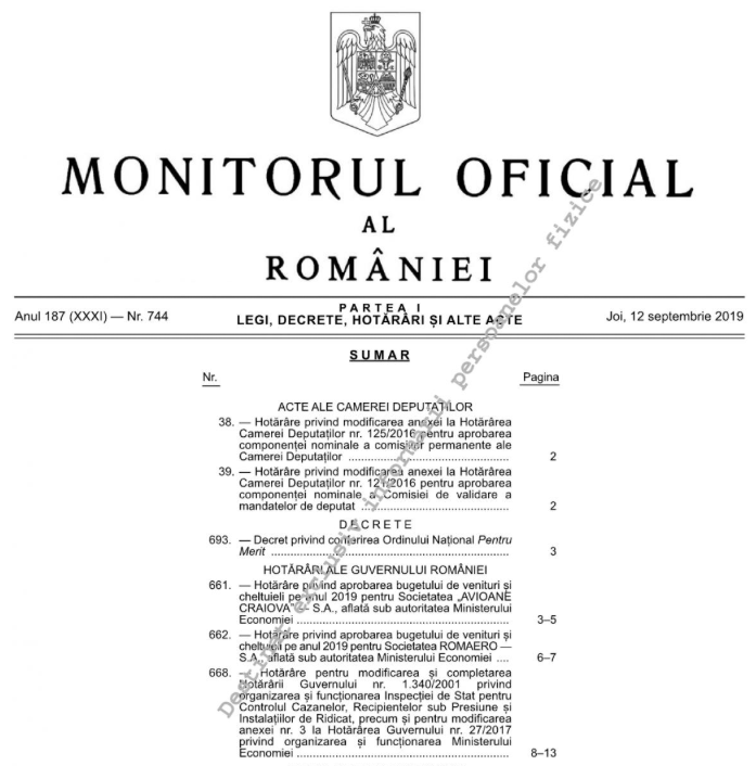 official monitor