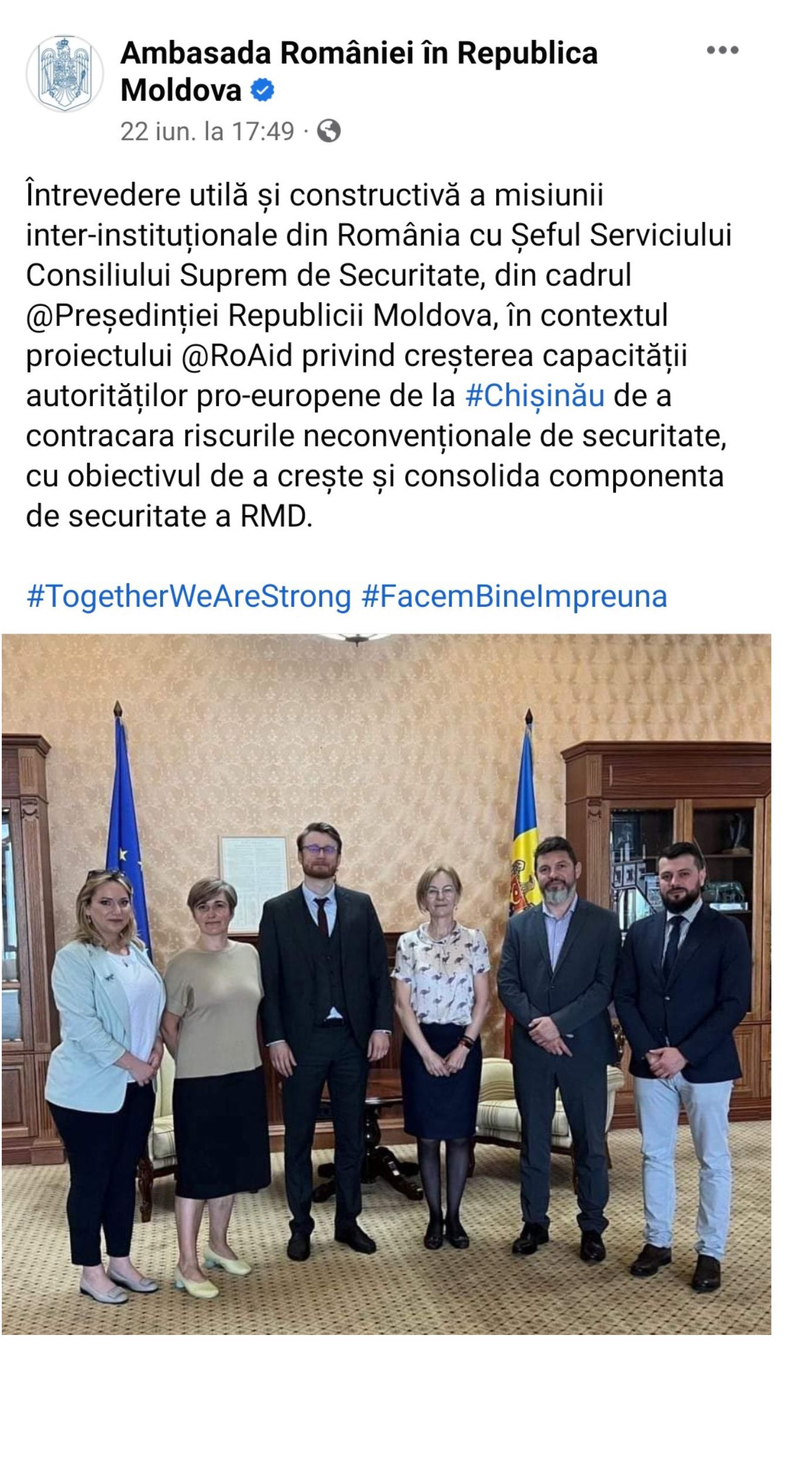 facebook source - Embassy of Romania in the Republic of Moldova